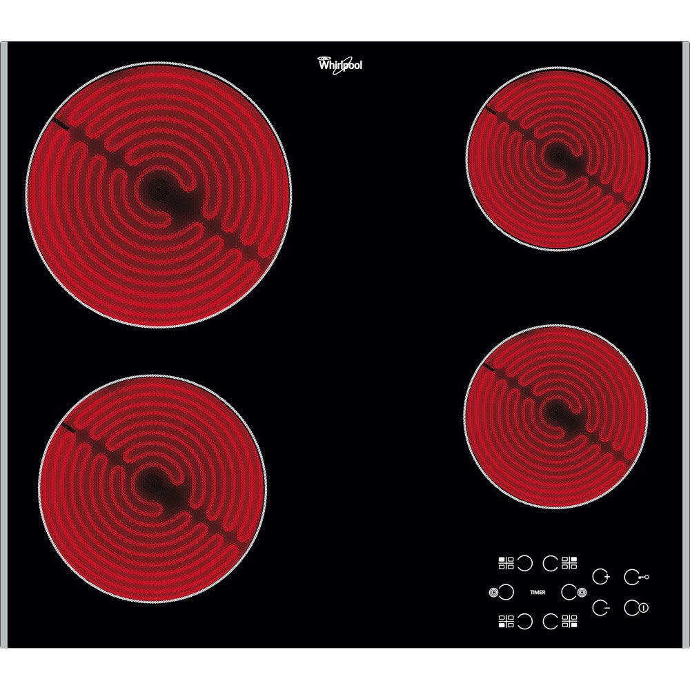 Whirlpool AKT 8090 LX Ceramic Hob 4 Zones 60cm - Black