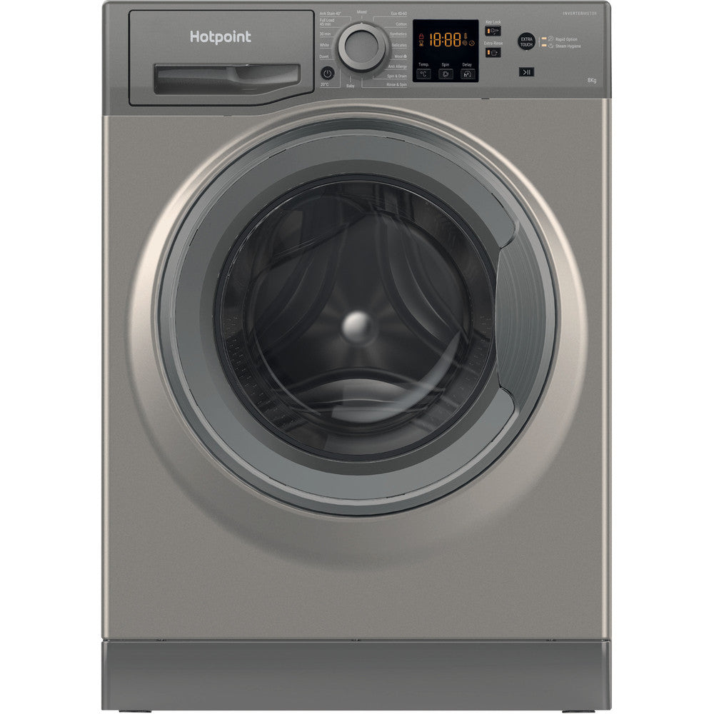 Hotpoint NSWM863CGGUKN graphite 8kg Washing Machine - freestanding