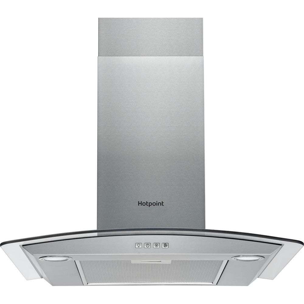 Hotpoint PHGC6.4 FLMX 60cm Chimney Cooker Hood - Stainless Steel